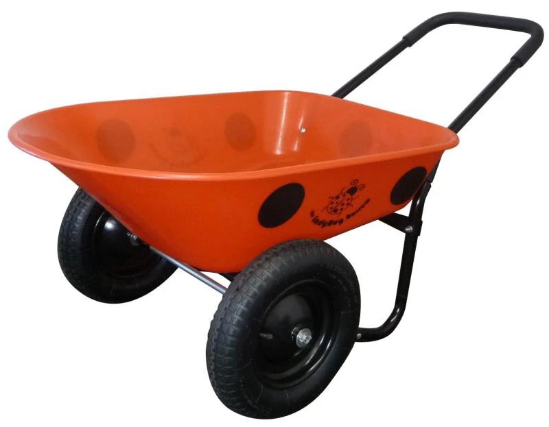 WHEEL BARROW WITH two pneumatic wheel with plastic tray