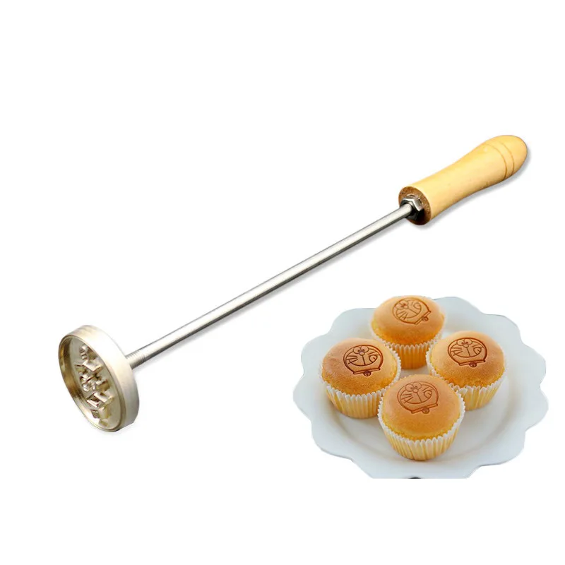 Custom brass logo label Brass wooden handle Hot Stamp Bread Bakery stamp