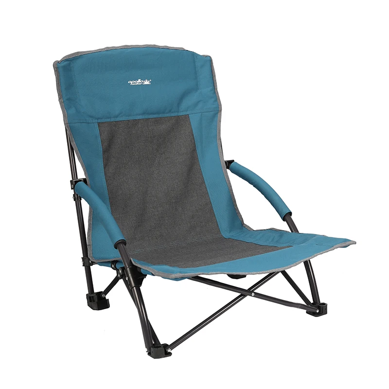 Outdoor armchairs portable folding camping upholstered chairs steel frame beach chairs 300 pounds