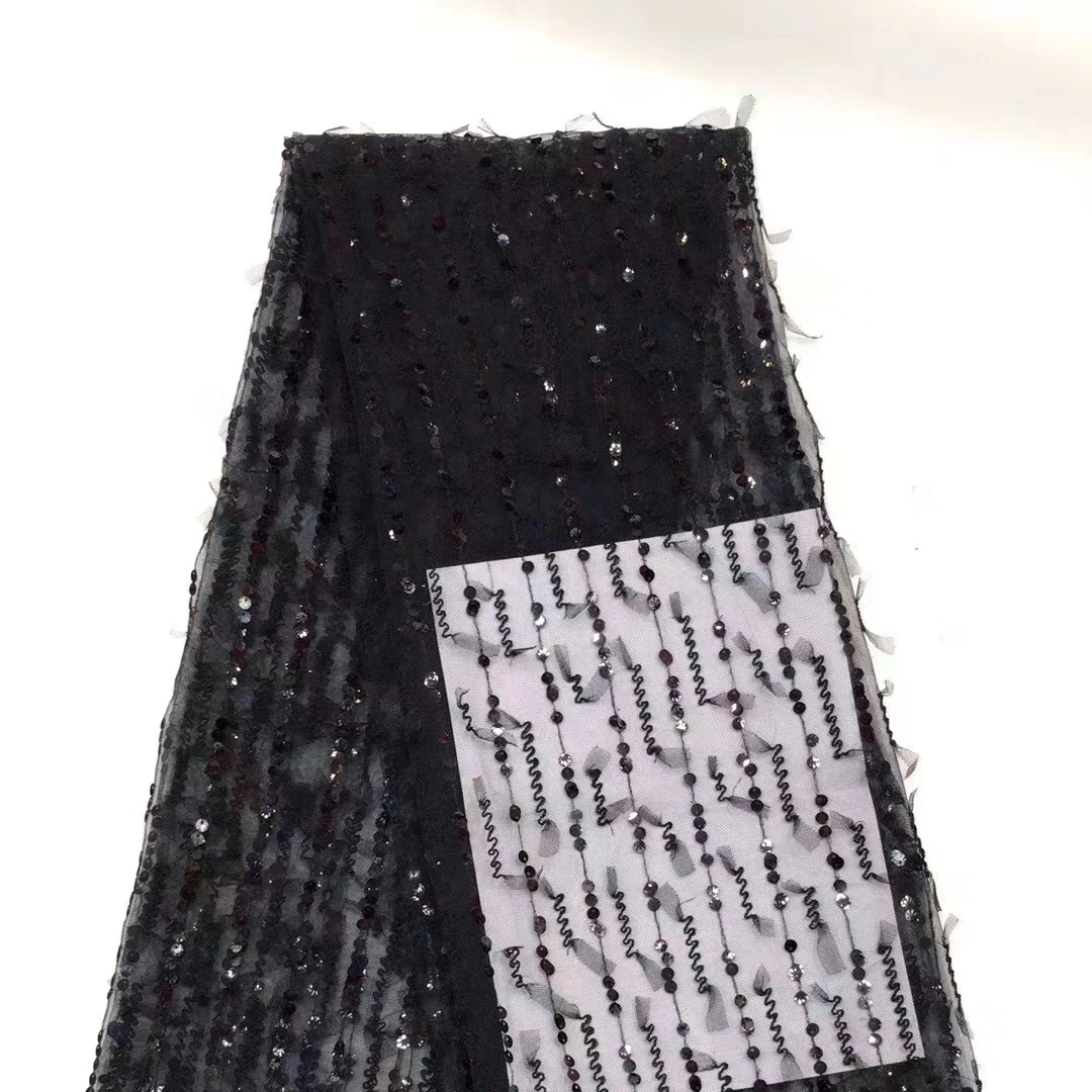 B007  bar Chinese Supplier Colorful Changing Sequins Embroidered Mesh Fabrics