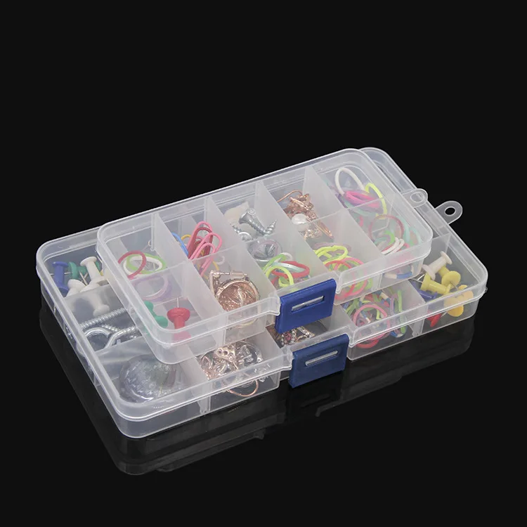 10 24 36 Grid Storage Box Plastic Single Compartment Size Adjustable Jewelry Organizer bead storage box