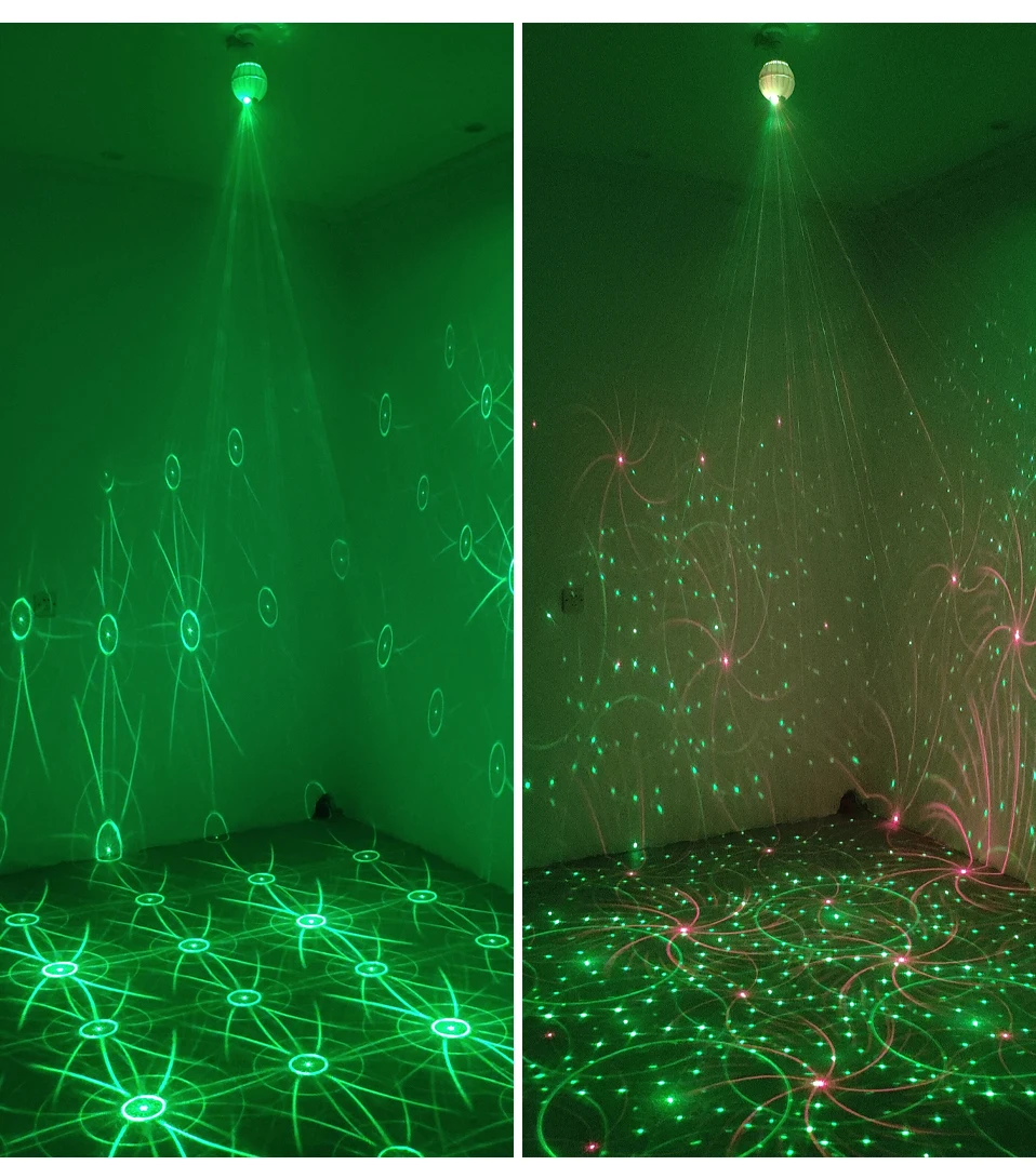 Remote Controlled Mini R&G Laser Pattern Projector for laser stage light