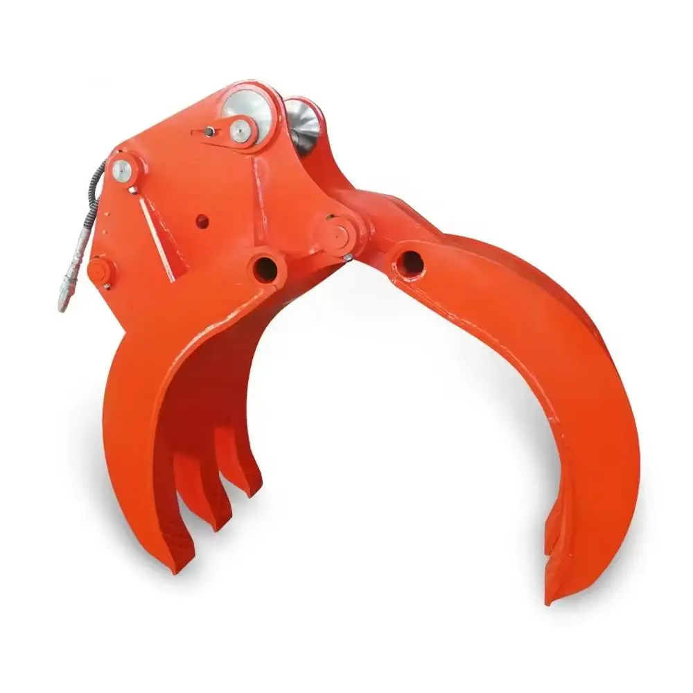hydraulic excavator grab bucket grapple