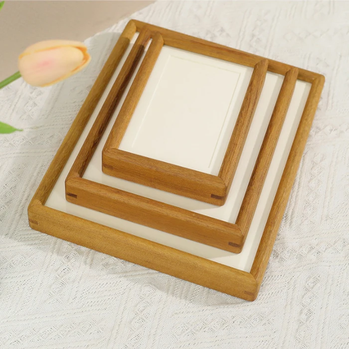 Black White Walnut Wood Decoration Art 3d Shadow Box wooden photo frame