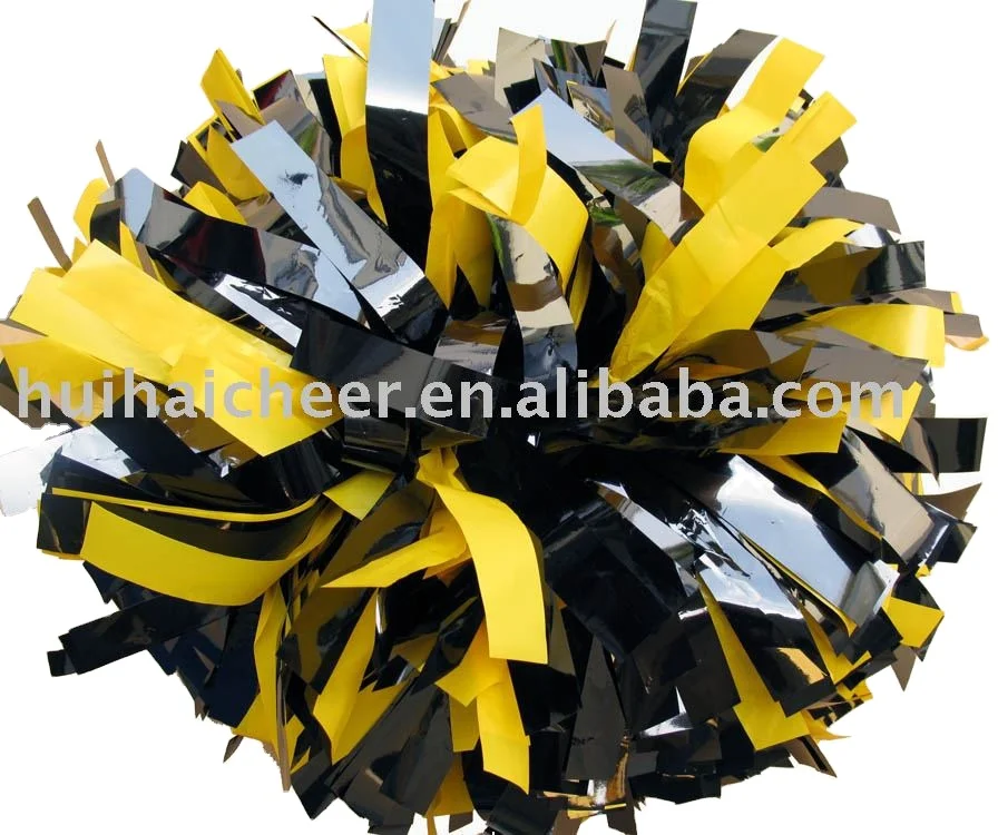 2022 cheerleading metallic pom poms with factory price