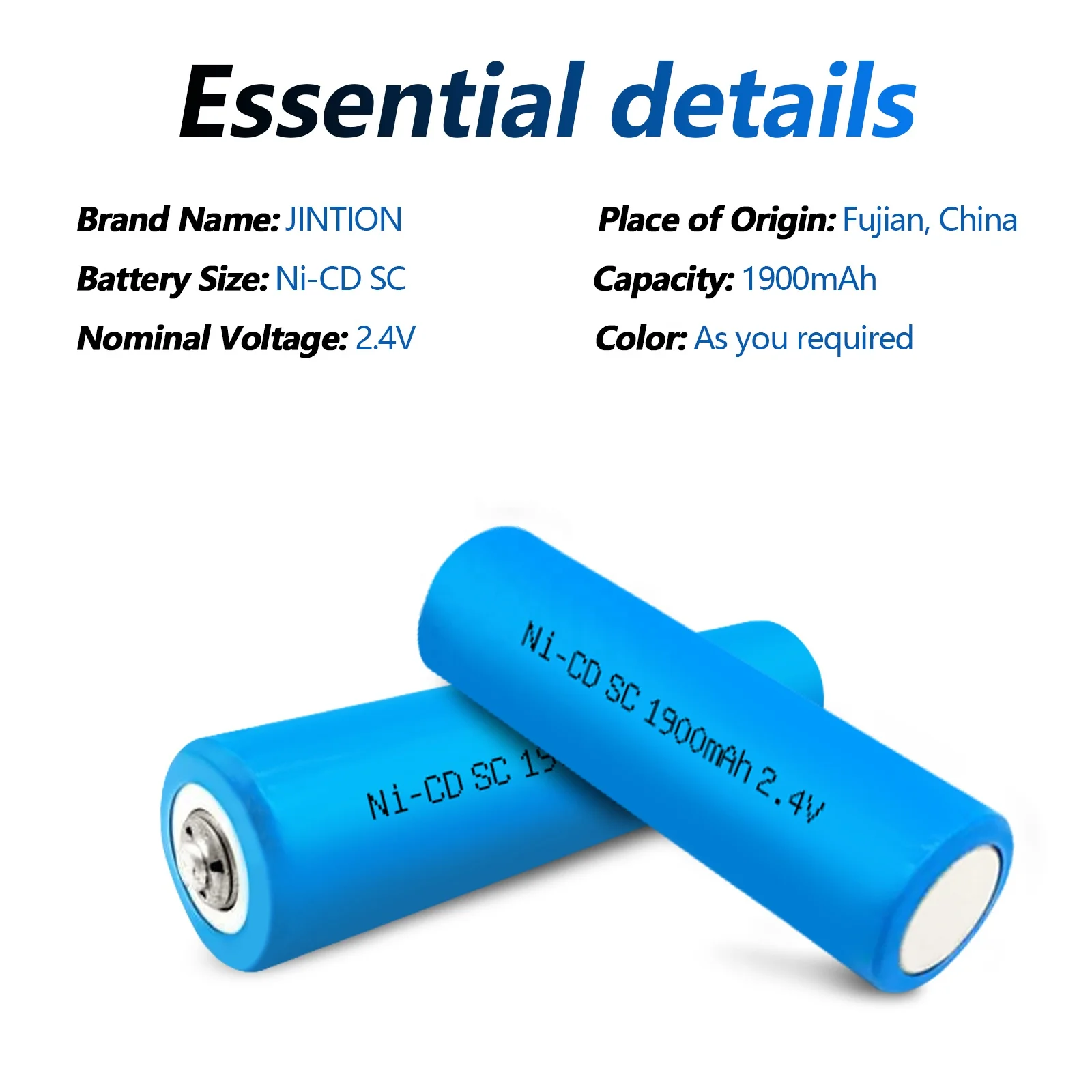 JINTION NICD SC 1900MAH 2 4 V ni cd 1900mah sc Аккумулятор для игрушек