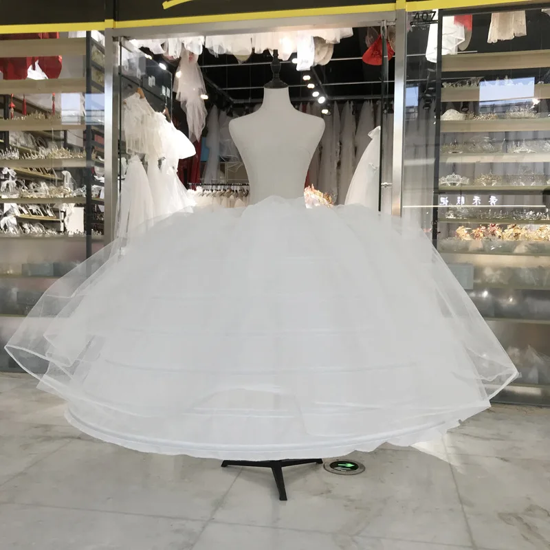 hot sale violence support cloud super fluffy 7 hoops 2 yarn cancan Crinoline Tutu adjustable  prom wedding dress petticoat