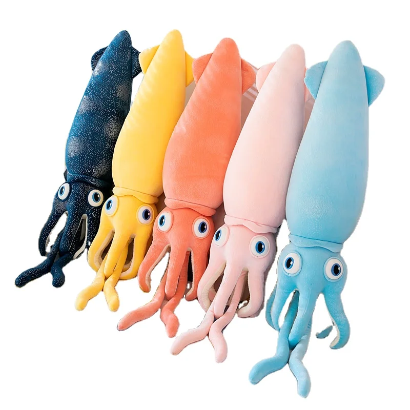 Custom Plushie Funny Cute Giant Squid Plush Stuffed Animal Toy Ocean Animals Soft Toy for Kids