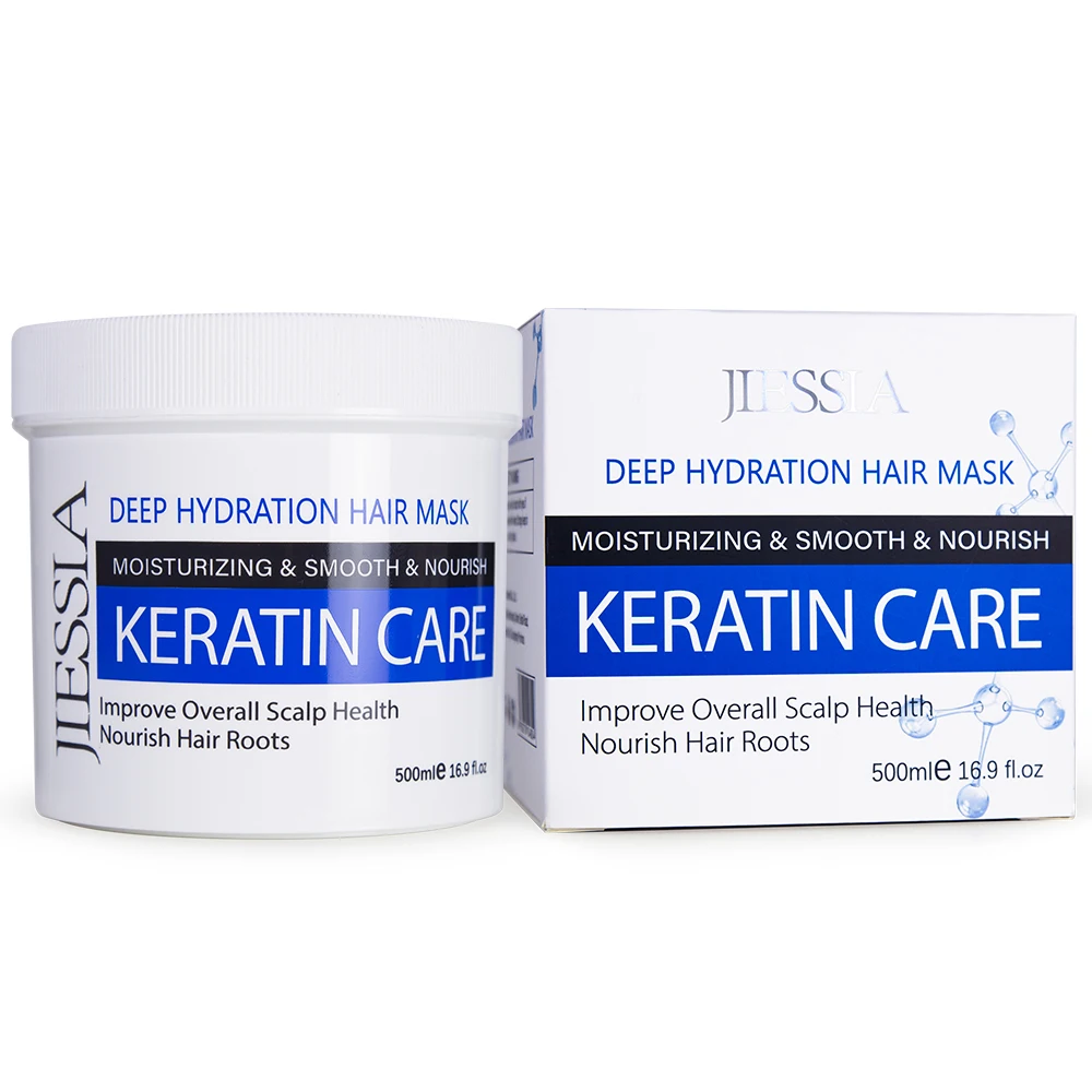OEM Private Label High Quality 500ml Professional Hair Mask Nourishing Vitamin E Hair-Repairing Keratin Hair Mask