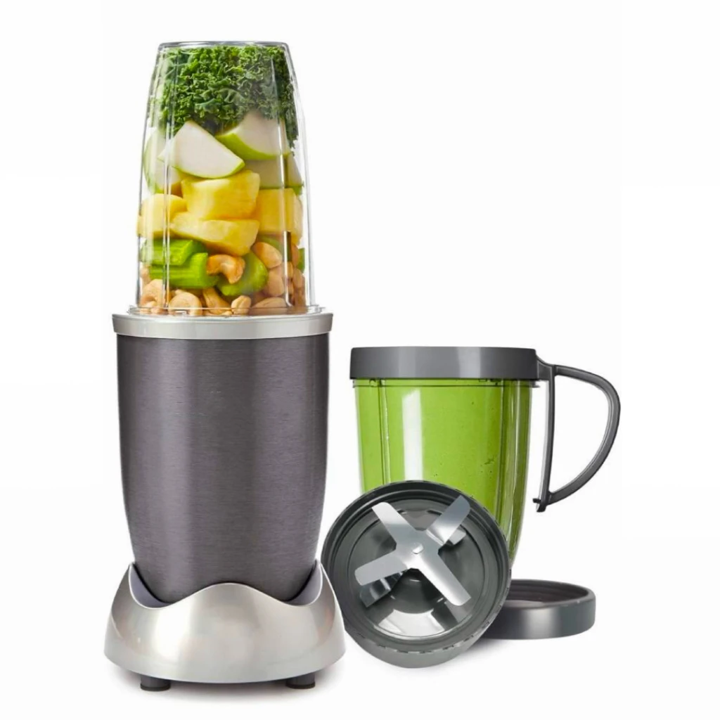 900W Personal Kitchen Mixer Milkshakes Smoothies Baby Food Juicing Beans Nuts Spices Proteins-6-Blade 2x500ML 300ML Cups