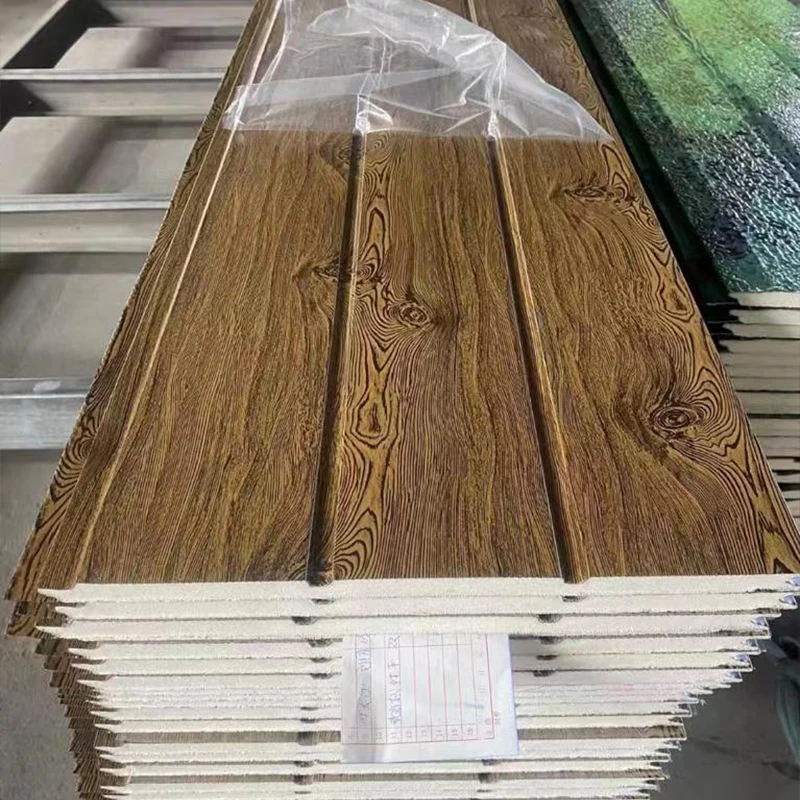 Metal siding polyurethane sandwich panel fireproof pu foam stone