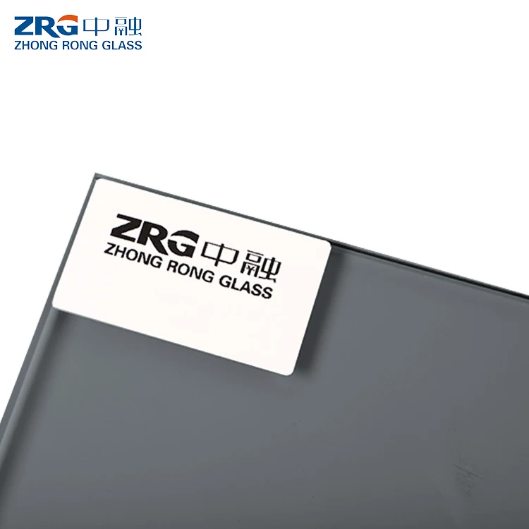 Dark Grey Safety Tempered Glass Crystal Euro Grey Color Tinted Toughened Glass Doors and windows Wall