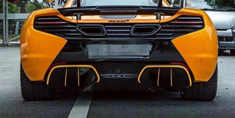 For McLaren MP4-12C 625c 650S carbon fiber RZ style rear diffuser body kit front bumper side skirts