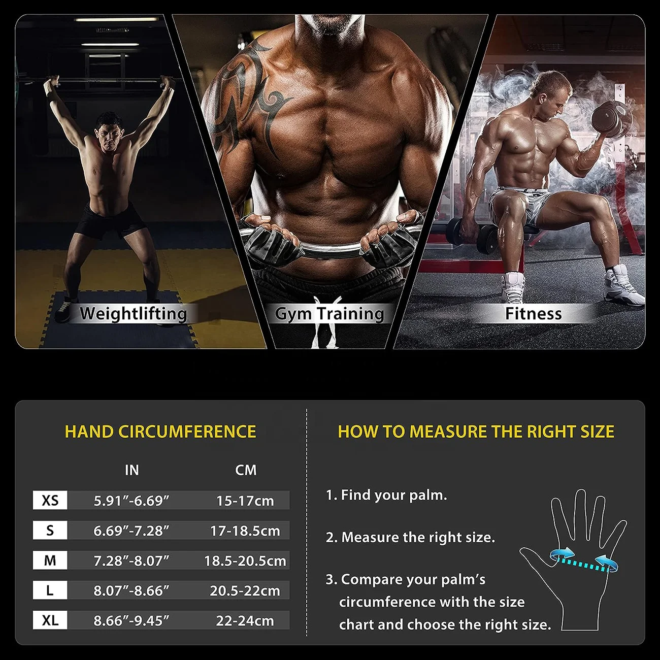 Fitness Workout Gloves Full Palm Protection Weight lifting Gloves with wrist straps Sports exercise gym Gloves  for men women