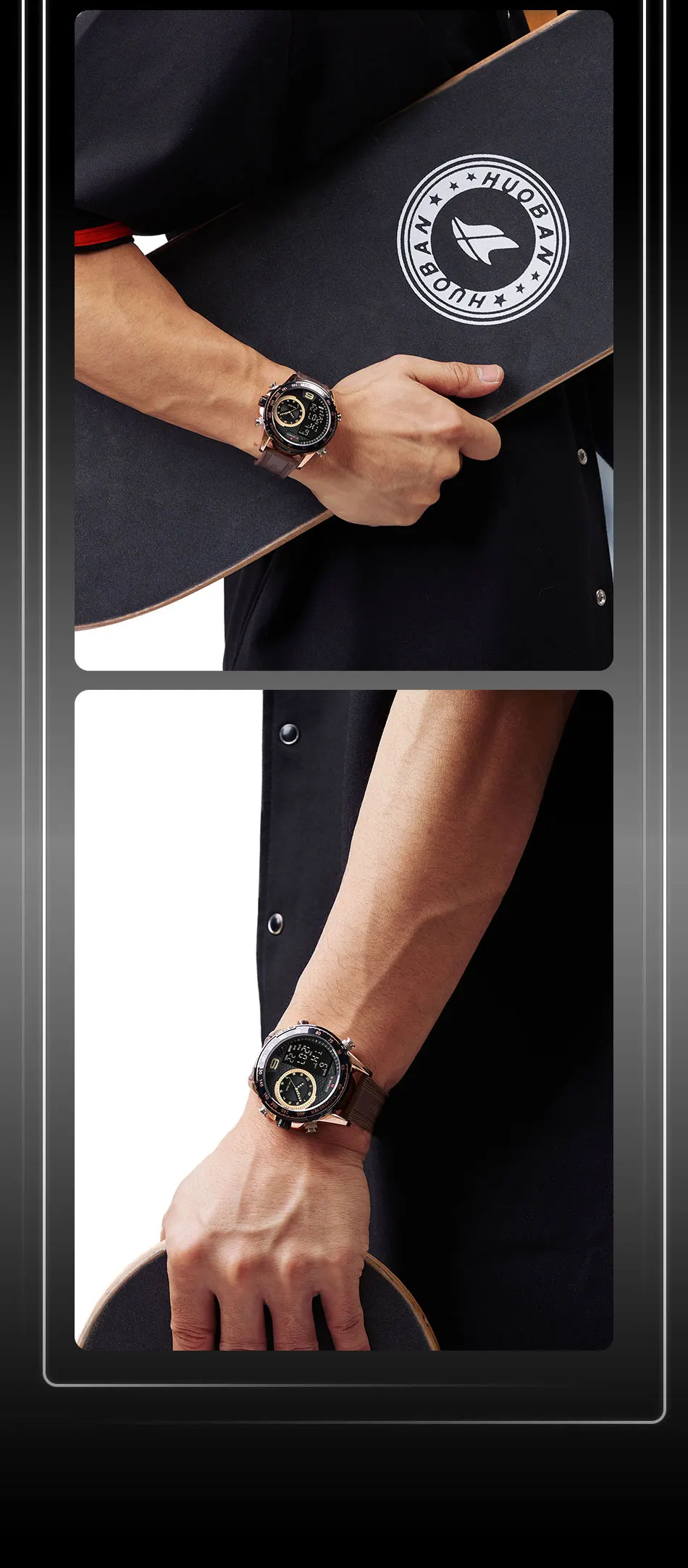 NAVIFORCE 9199T Hot selling Fashion TPU band men wrist luxury  LCD Digital Display waterproof Sport Military watch