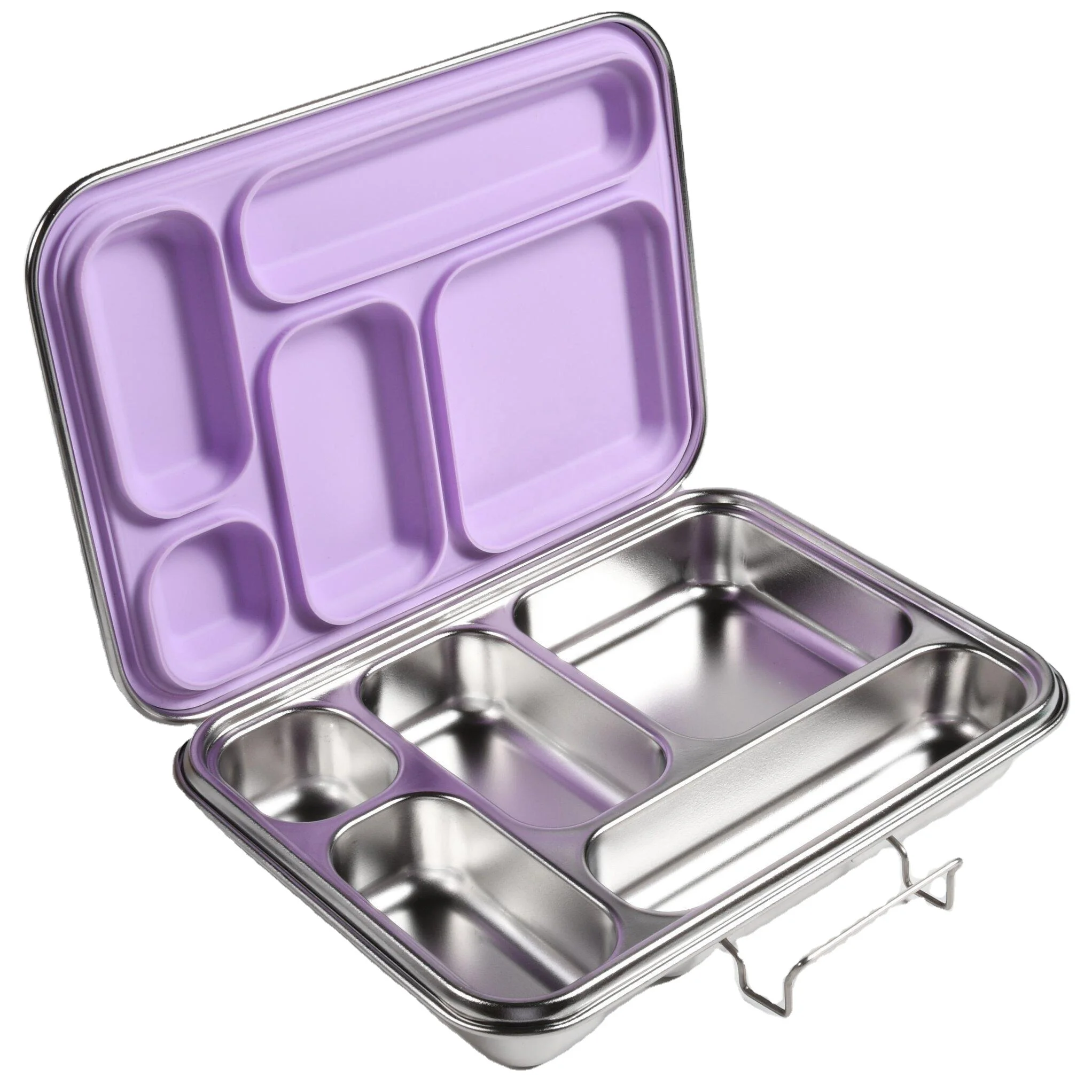 Aohea 304 SS bento для детей металлическая коробка завтрака жесткая оболочка