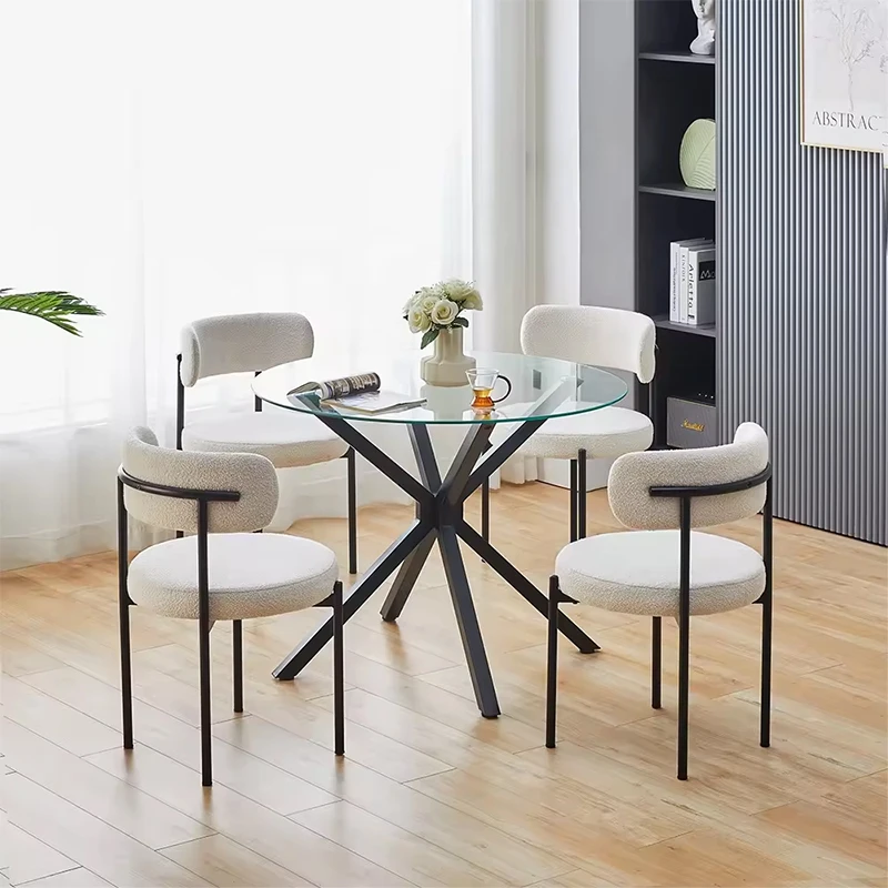 Black gold round dining table for events party mesas de comedor redondas round glass dining tables set