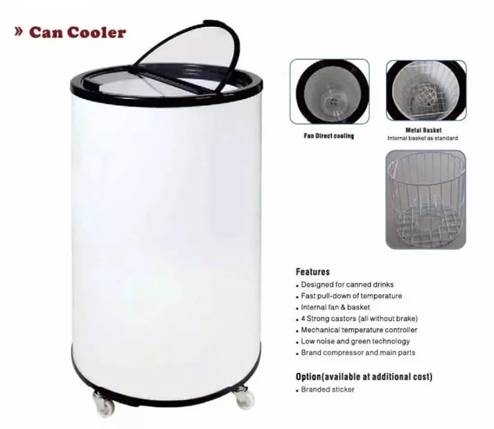 65L glass door neoprene can cooler can shape freezer for sale made in China can cooler dispenser
