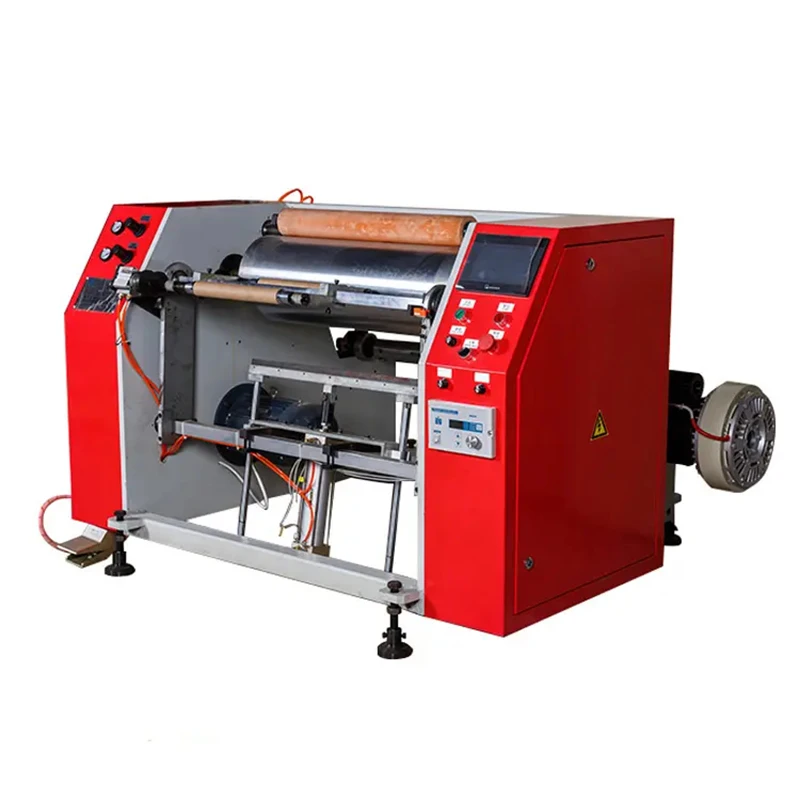 Foil Machine Rewinder Dual Shaft Semi Automatic Aluminum Foil Coil Winding Machine