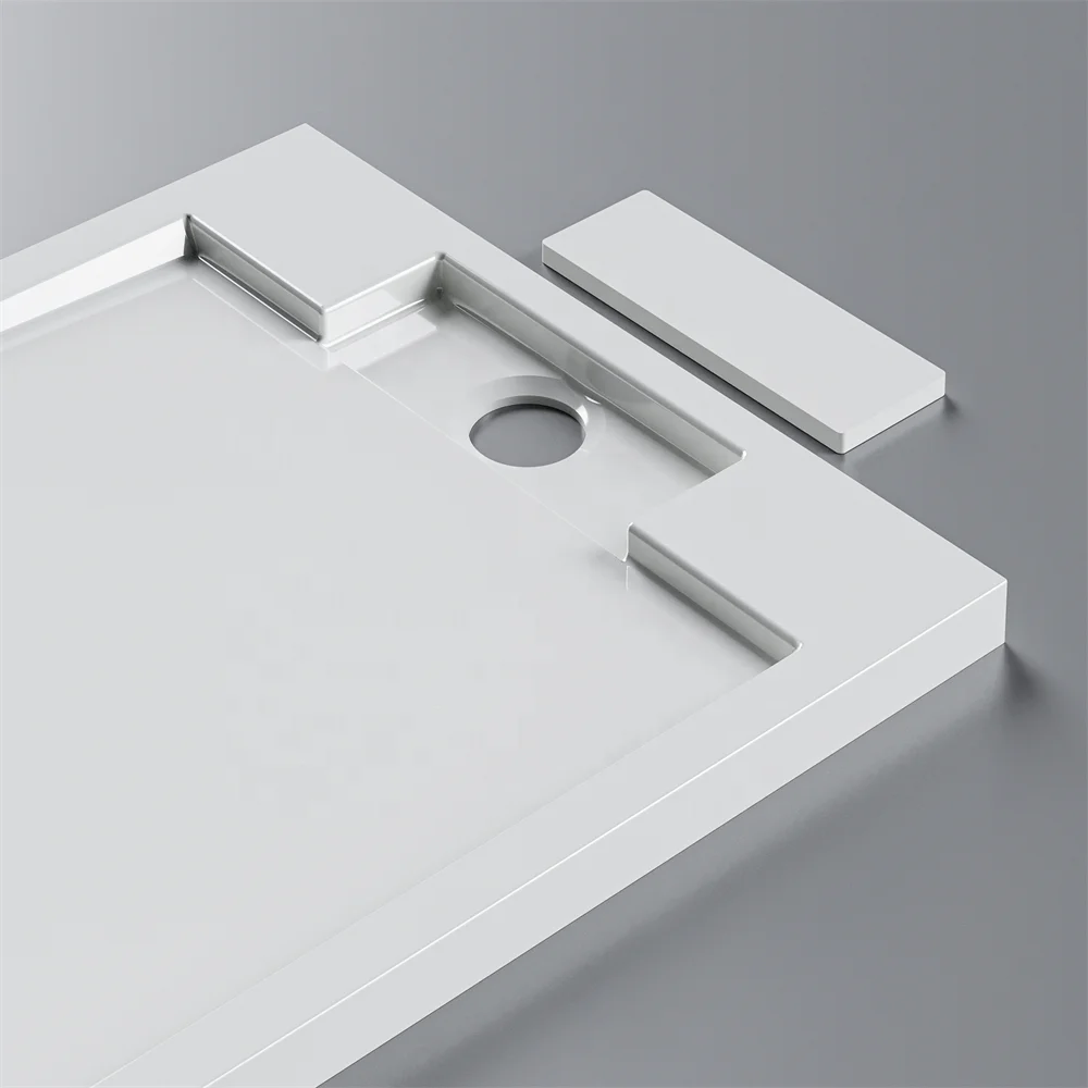 Customized Solid Stone Shower Tray Solid Surface Shower Base Gel coat Shower pan