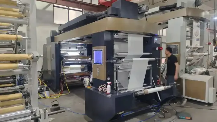 YTB-4600 высокая скорость 4 вида цветов крафт-бумаги Флексографические принтеры флексографская печатная машина