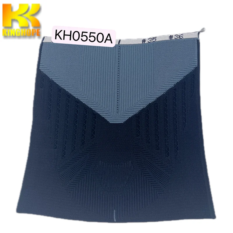 New design cheap price upper jacquard mesh fabric lady and man shoe vamp material  Fly Knitted shoe upper