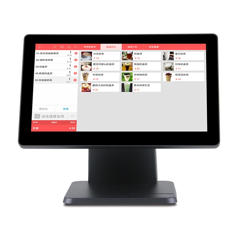15 6 дюймовый сенсорный двойной экран все в одном операционная система windows Pos для розничного магазина