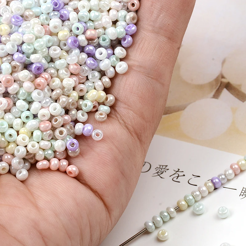 8/0 Uniform 3mm Pearl Colors Glass Seed Beads Round Loose Spacer Beads for DIY Handmade Jewelry Accessories Kralen Wholesale