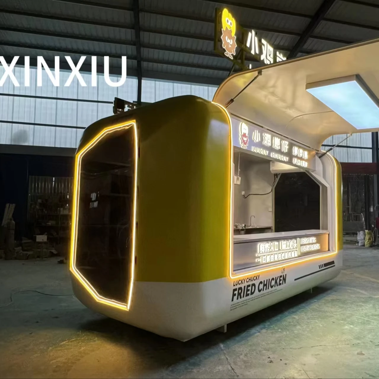 New Mobile Modern Fast Food Vending Trailer Truck for Sale Pink RED Black Yellow Green Mobile Restaurant Car Restaurant