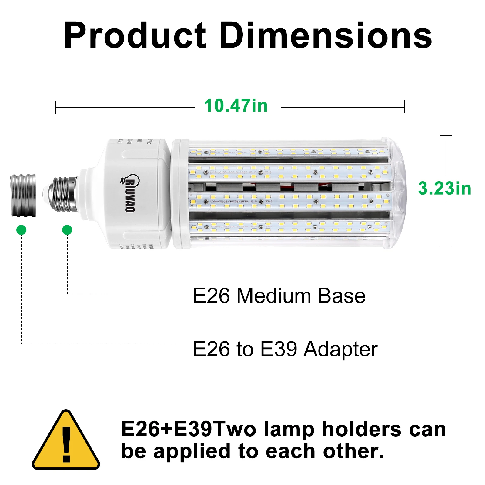 60w led corn bulb ETL DLC approved Indoor and outdoor White waterproof IP65 led corn bulb light e27/e28