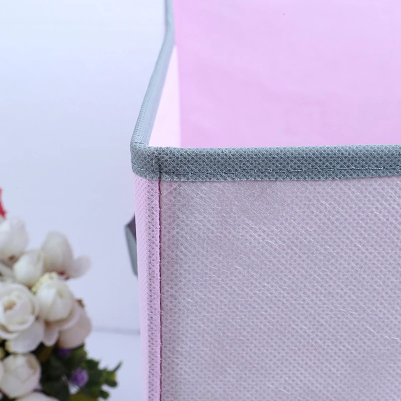 Wholesale Foldable Multipurpose Cardboard Drawer Square Cloth Storage Box Cube Bins Non Woven Fabric Storage Box