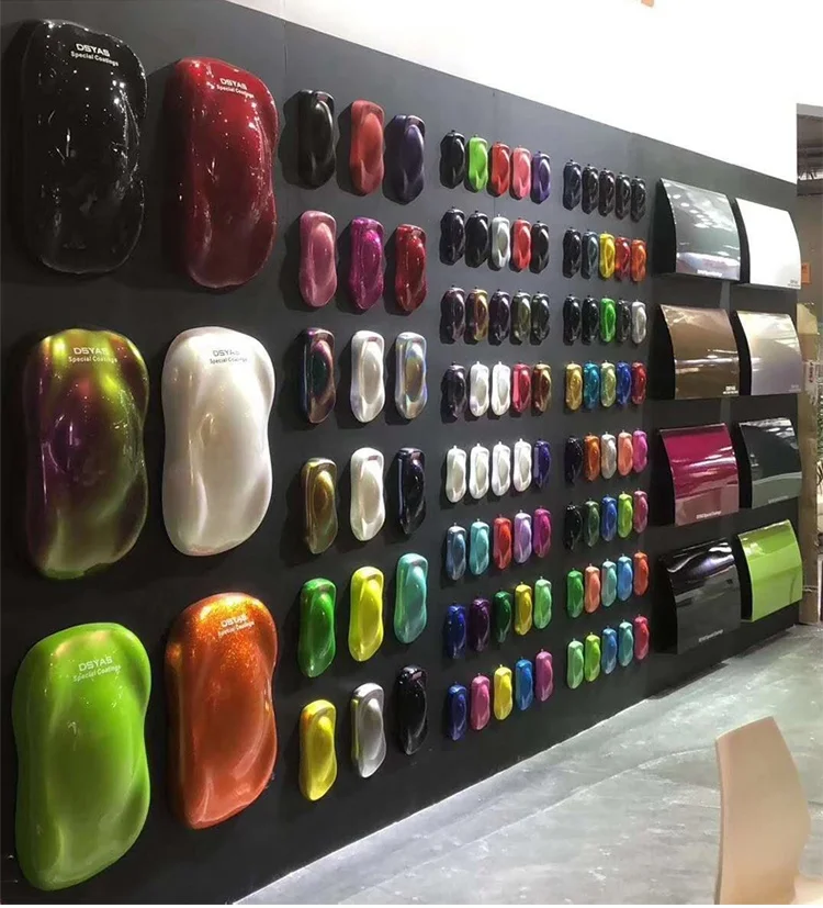 Display Design Layout Speed Shapes Big Sample Paint Car Model Paint Metal Display Wall