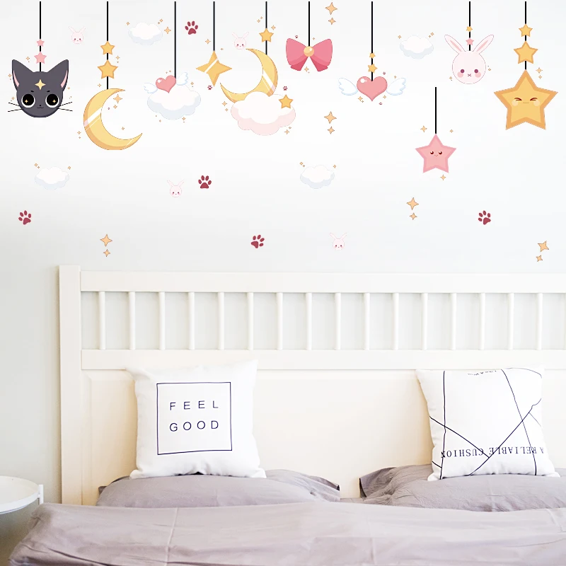 Chromatic droplight art wall sticker for kids decoration home children room living room bedroom wall murals for girl decals