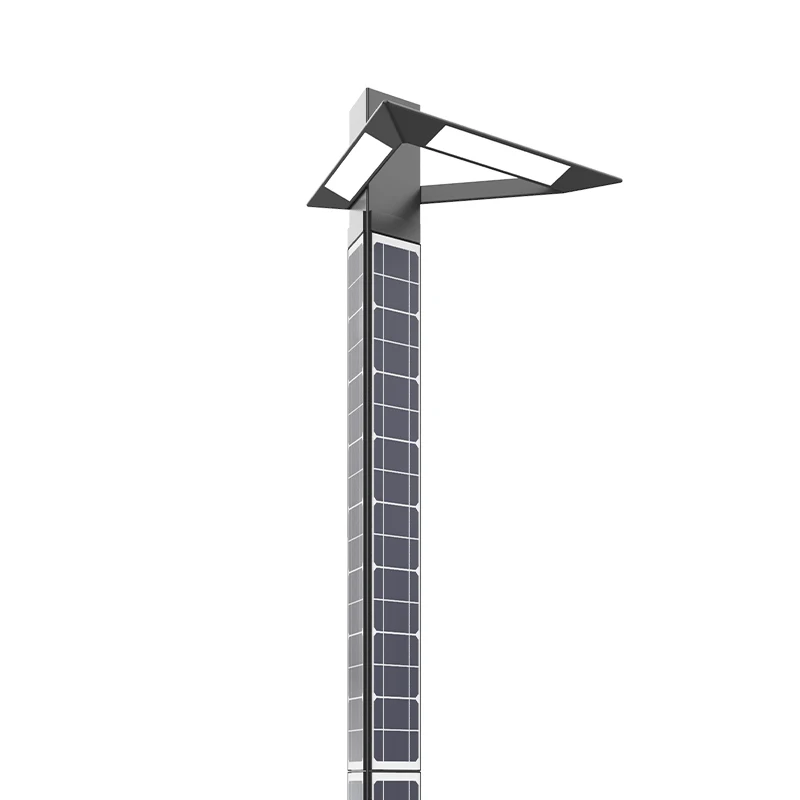 COLL Solar Street Light Triangular Modern Design 30W Monocrystalline Silicon Integrated Solar Panel for Outdoor Lighting