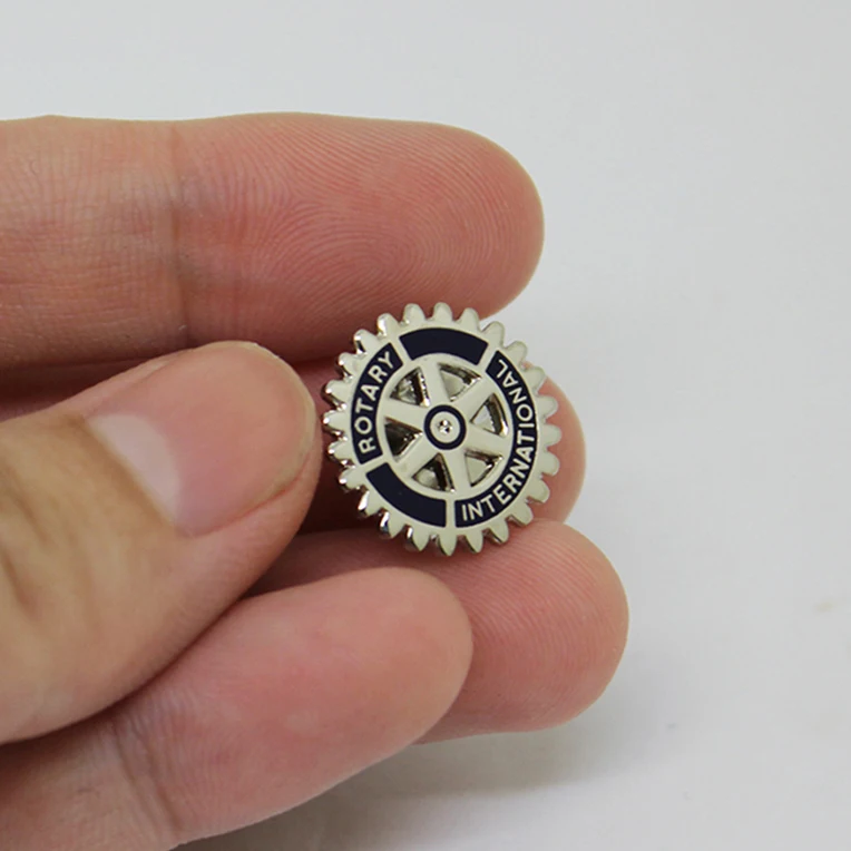 Metal Crafts Manufacturers China Metal Masonic Lions Clubs International Rotary Badge Enamel Custom Lapel Pin Rotary Souvenirs