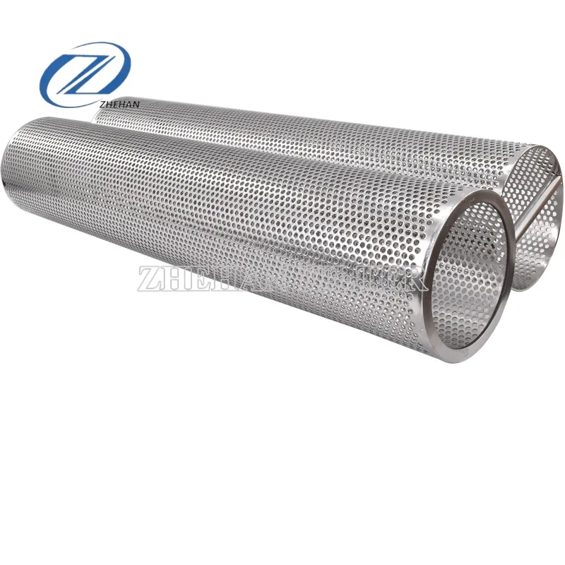 stainless steel perforated filter cartridge punching hole Dense hole mesh