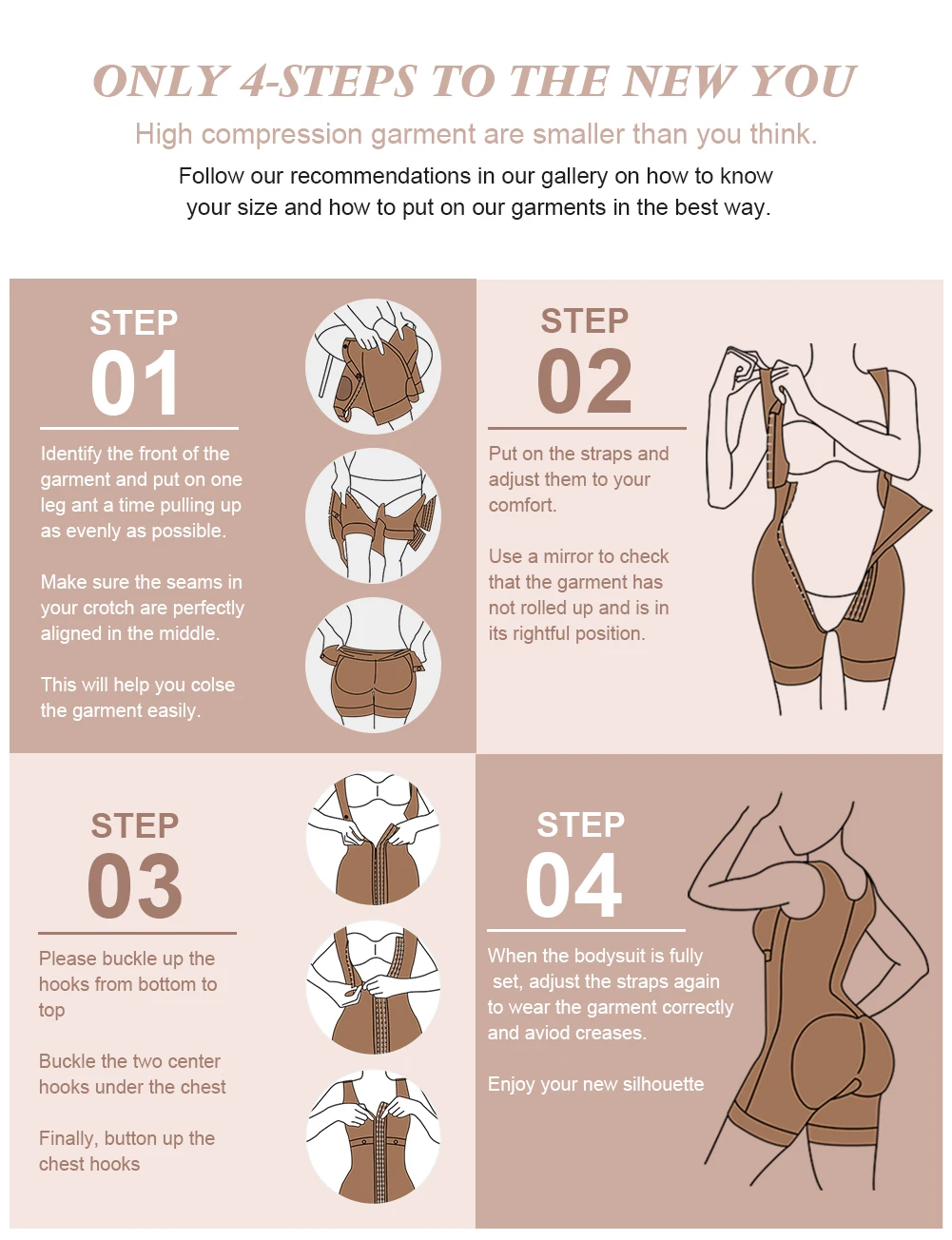 
Top Selling Adjustable 3 Hooks High Compression Tummy Control Full Body Shaper Women Shapewear Butt Lifter Short 