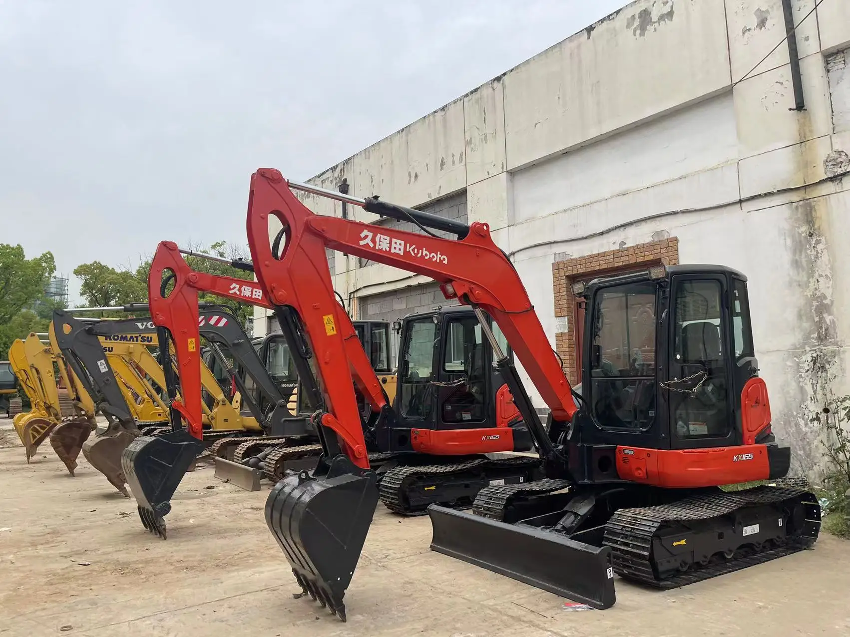 Б/у мини Kubota KX165 экскаваторы для продажи по низкой цене 5 тонн