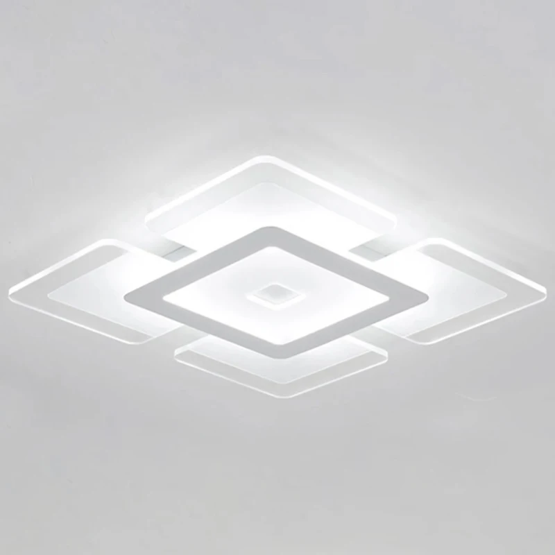 
Warm white and cold white interior living room study bedroom square new design suction sky city acrylic absorb dome light 