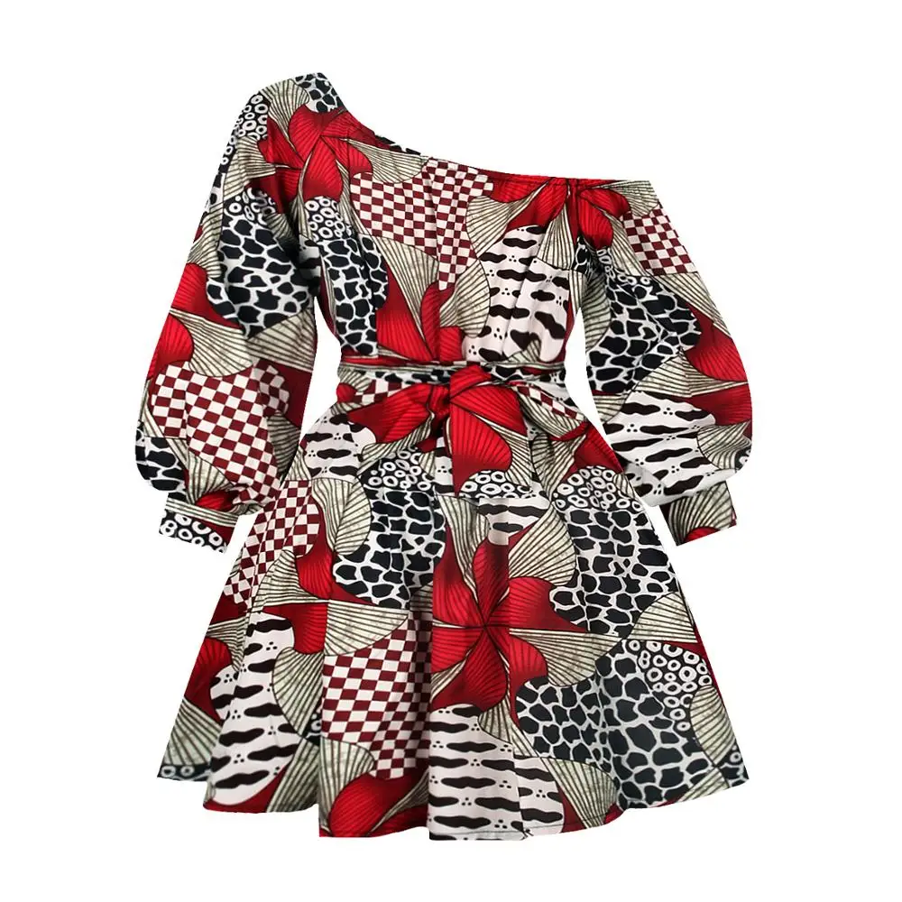 2020 Hot Sale Wholesale Off Shoulder Women african kitenge dress designs picture for lady