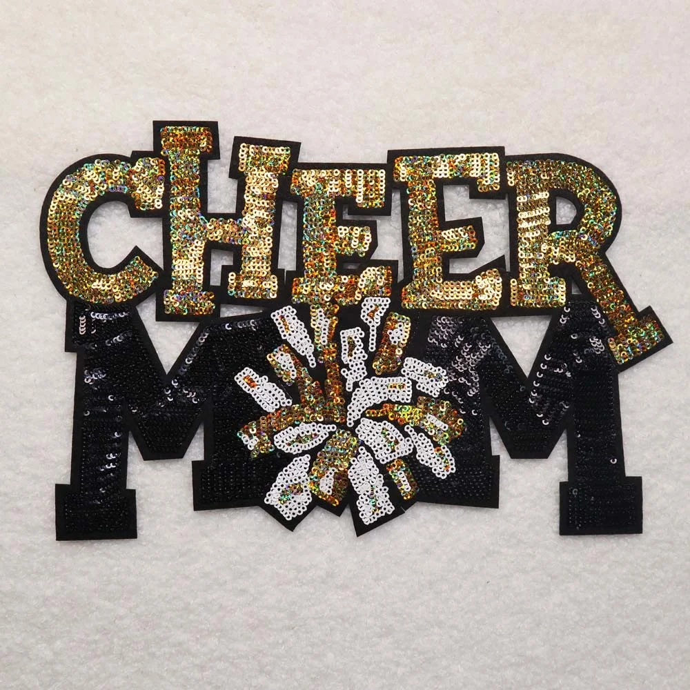 Wholesale Custom Sequin Spooky Season Ghost Patches Iron On Halloween Ghost Pumpkin Sequin Patches Embroidery For Clothing