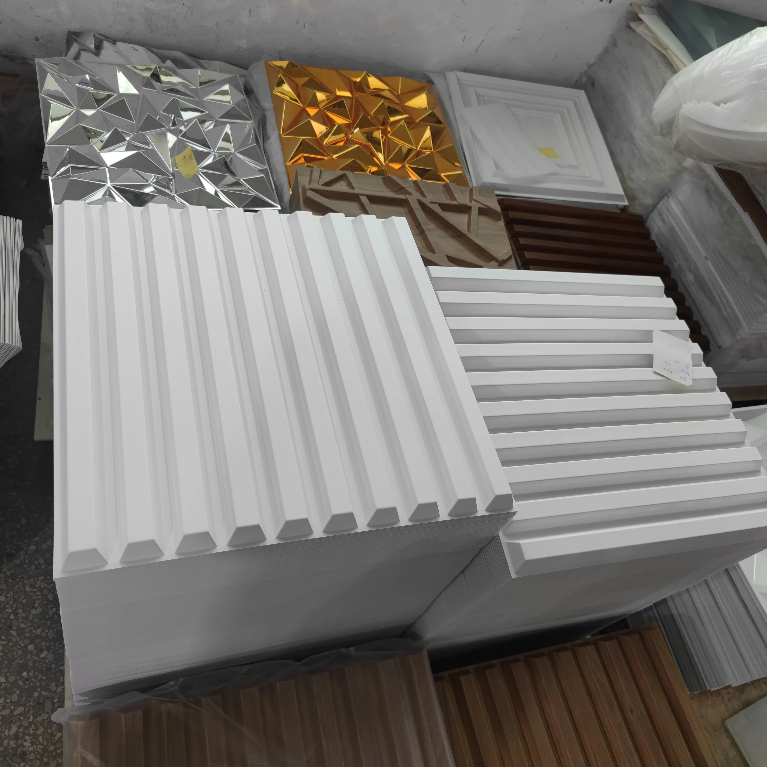 Ceiling Panels Flexible 3D Pvc Wall Panels Sheet 500*500*1mm For Decor Interior