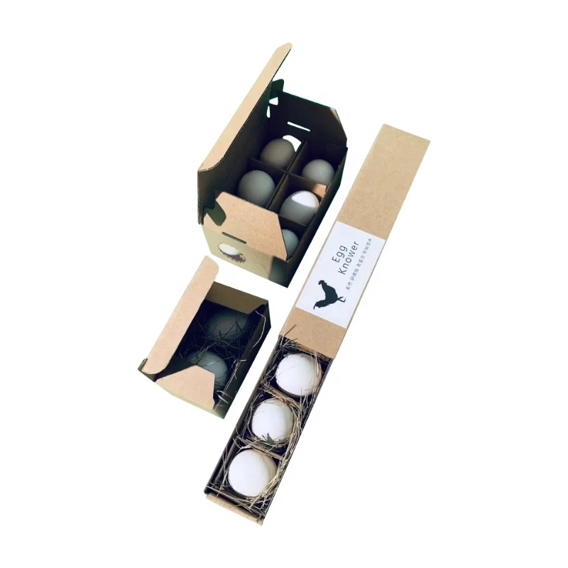 Farm Fresh Eggs Packaging Carton All Sizes Kraft Corrugated Egg Carton Boxes with Logo Printing Extra Large/Big Eggs Paper Boxes