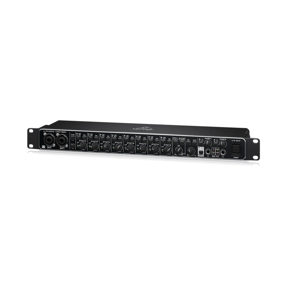 Behringer U-Phoria UMC1820 Sound Card 18-In/20-Out USB 2.0 Audio Interface With 8 Midas Mic Preamps Studio Music Equipment