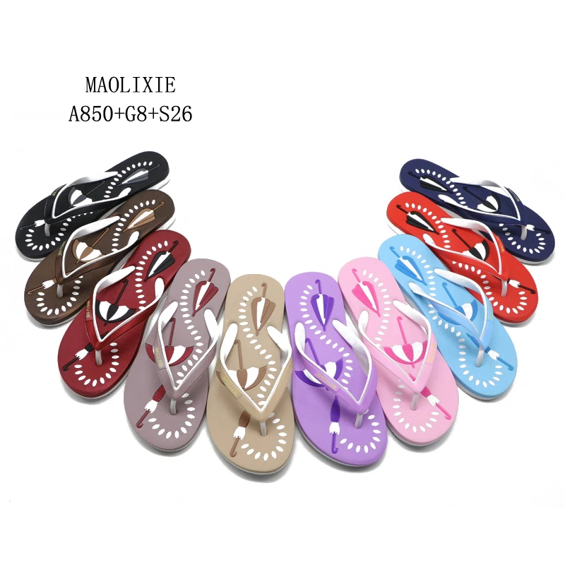 China supplier flat comfort flip flops bedroom slippers outdoor beach latest ladies chappal