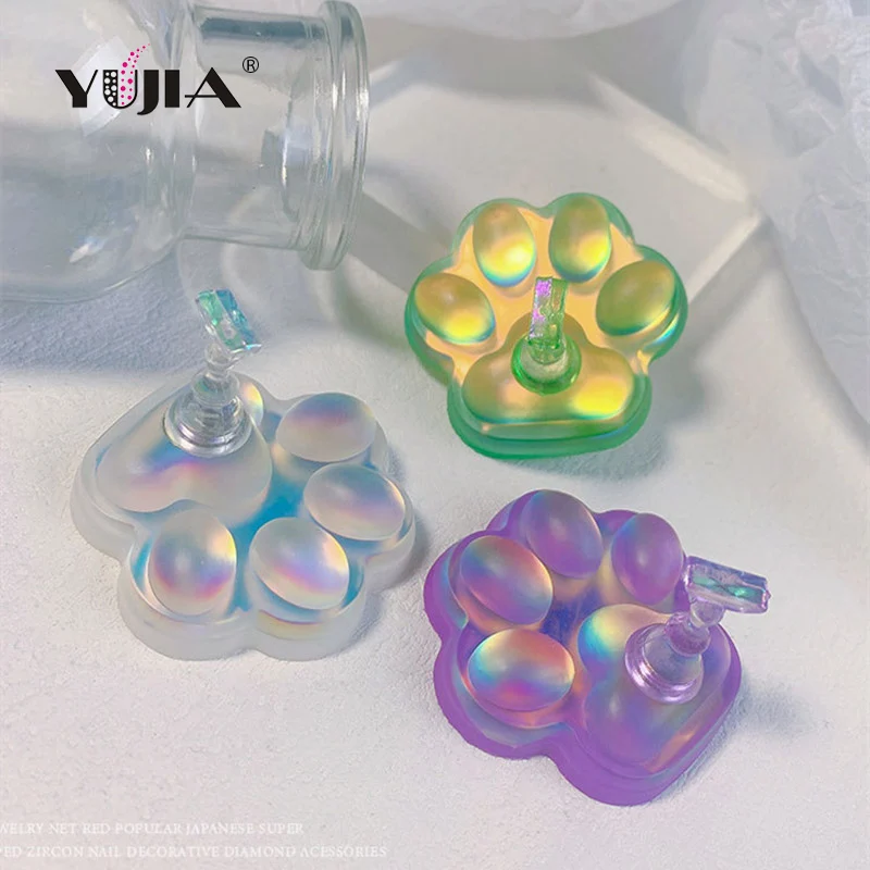 New design cute cat paw base Nail Salon Tool acrylic nails finger practice display stand Aurora Symphony nail tools