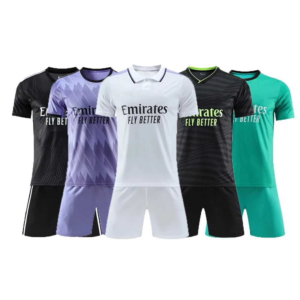 2022 Premium Quality Football Uniform Club Soccer Jersey Set Quick-dry Soccer Jersey
