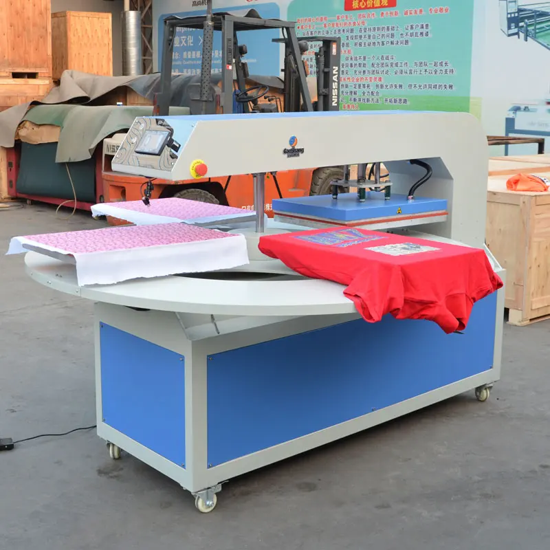 factory 4 station T-shirt DIY 50*60 cm automatic pneumatic machine heat transfer digital heat press machine for t shirt leather