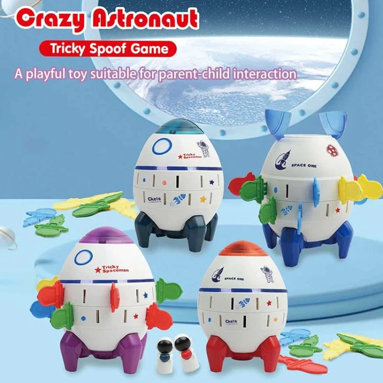 Astronaut rocket shape pirate bucket inserted sword novel tabletop parent-child interactive game prank creative board game toys