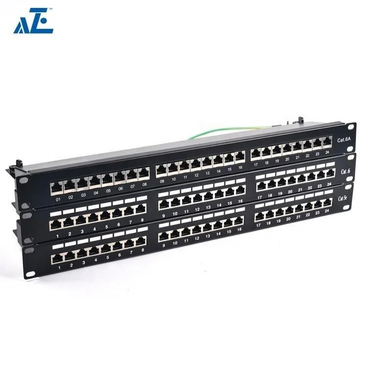 19 дюймов сетевой коммутатор с 24 портами Cat6A 1U стойку утф